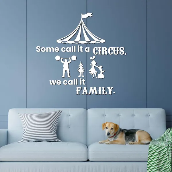 Drevený citát na stenu - Family Circus