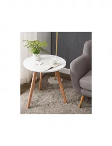 Konferenčný stôl VASAGLE G617 škandinávsky 40 cm v bielej farbe