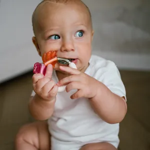 BABYONO Hrkálka s hryzačkou 3m+ Fruits
