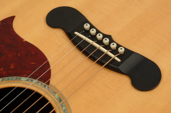 D'Addario Plastic Bridge Pins Ivory with Black Dot