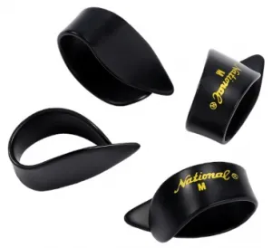 D'Addario National Celluloid Thumb Picks, Medium Black - 4 pack