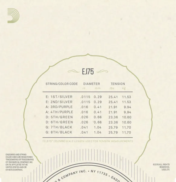 D'Addario EJ75