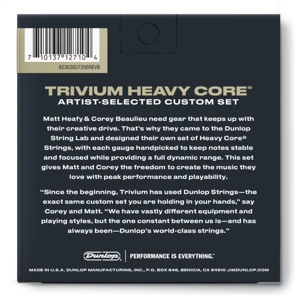 Dunlop Trivium String Lab Guitar Strings 10-52