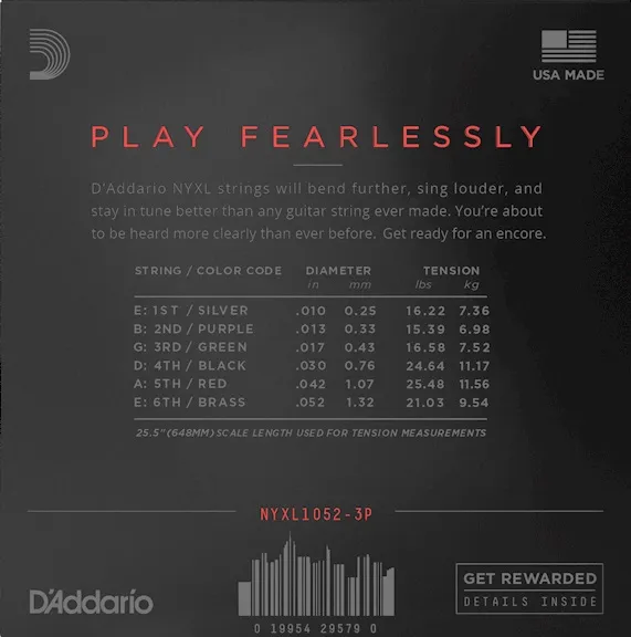 D'Addario NYXL1052-3P