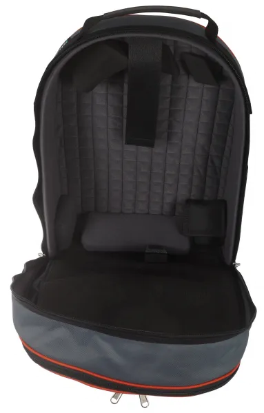Marcus Bonna MB Backpack Bag, Black/Grey Nylon, Orange Piping, Bell Pr