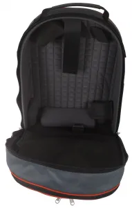 Marcus Bonna MB Backpack Bag, Black/Grey Nylon, Orange Piping, Bell Pr