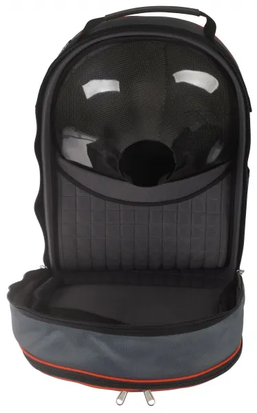 Marcus Bonna MB Backpack Bag, Black/Grey Nylon, Orange Piping, Bell Pr