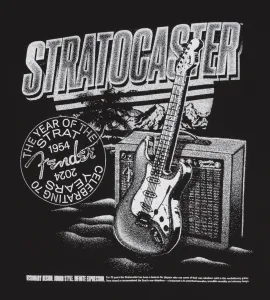 Fender Strat 70th Anniversary, Tee, Black, M