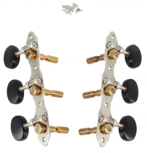 Taylor Slot Head Nickel/Ebony Tuner Buttons 6-String Set