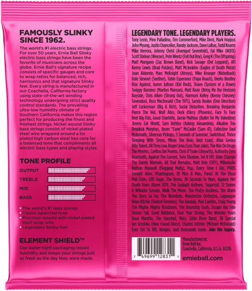 Ernie Ball 2824 Super Slinky Nickel Wound 5-String Electric Bass 40-12