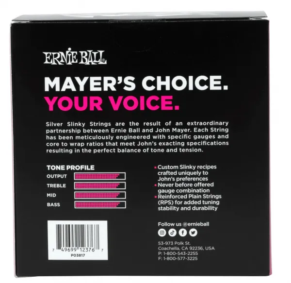 Ernie Ball John Mayer Silver Slinky 6-pack