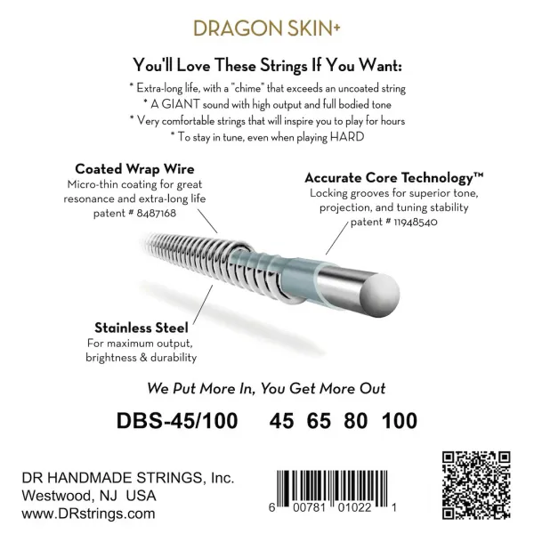 DR Strings Dragon Skin+ DBS-45/100