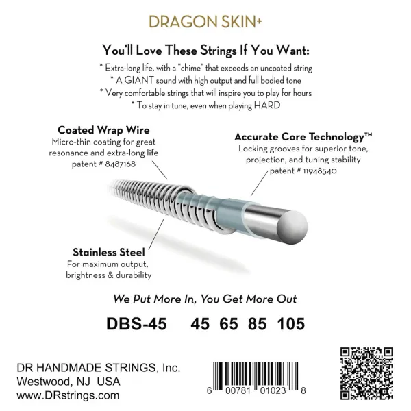 DR Strings Dragon Skin+ DBS-45