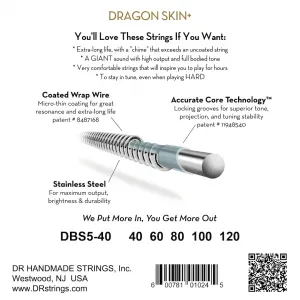 DR Strings Dragon Skin+ DBS5-40