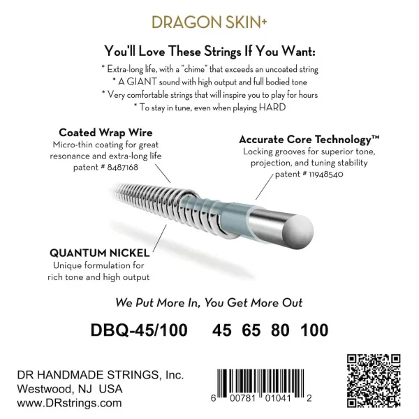 DR Strings Dragon Skin+ DBQ-45/100