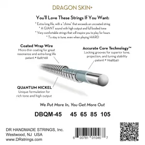 DR Strings Dragon Skin+ DBQM-45