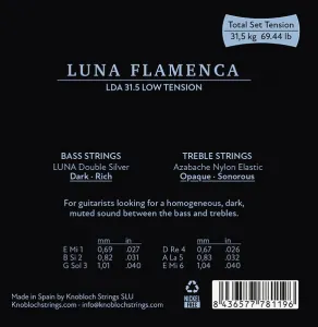 Knobloch LUNA FLAMENCA Double Silver AZ Nylon Low Tension 31.5