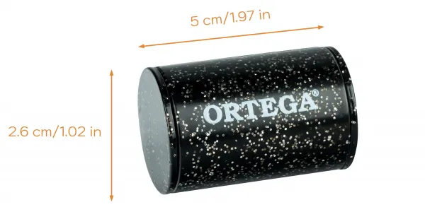 Ortega Plastic Finger Shaker Black Sparkle