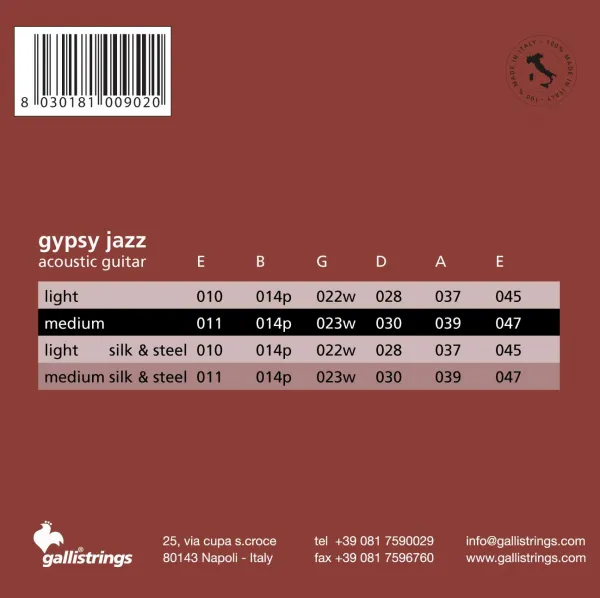 Galli GSB11 Gypsy Guitar Medium Loop End