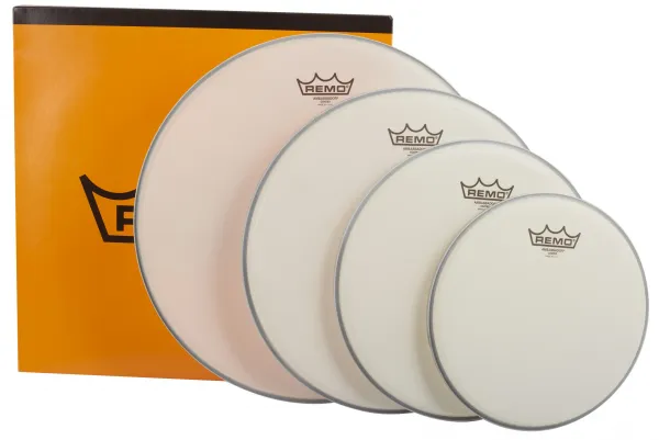 Remo Ambassador Coated Rock set