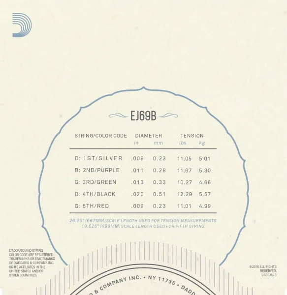 D'Addario EJ69B