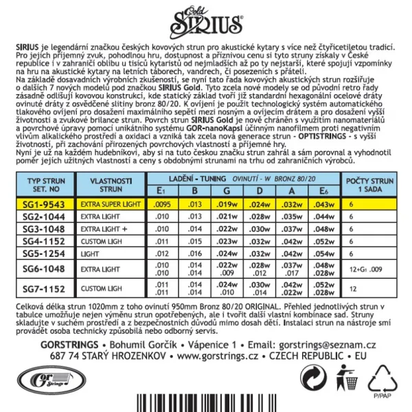 Gorstrings Sirius Gold SG1-9543