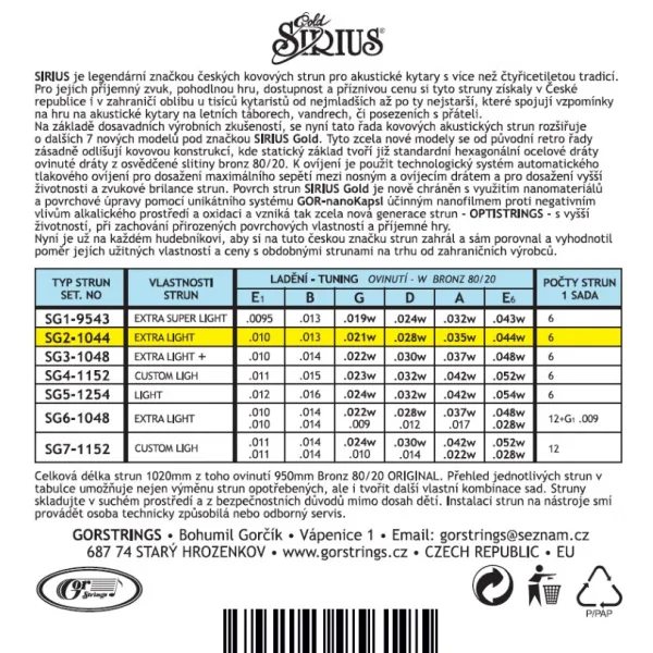 Gorstrings Sirius Gold SG2-1044