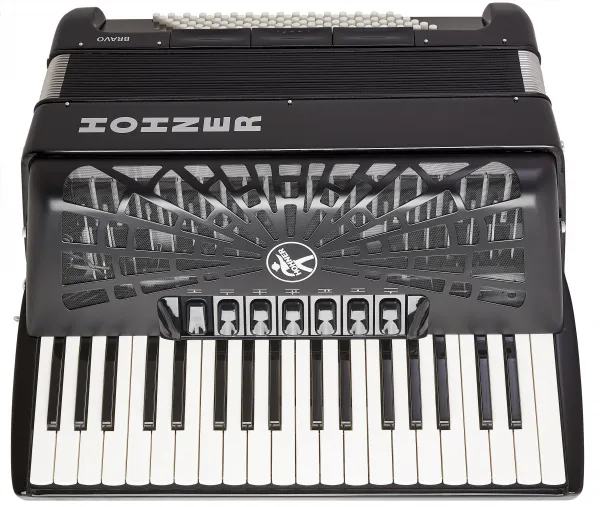 Hohner Bravo III 96 black Silent Key