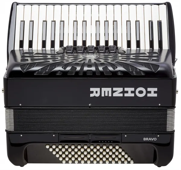 Hohner Bravo III 72 Black Silent Key