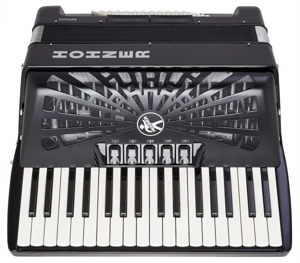 Hohner Bravo III 72 Black Silent Key