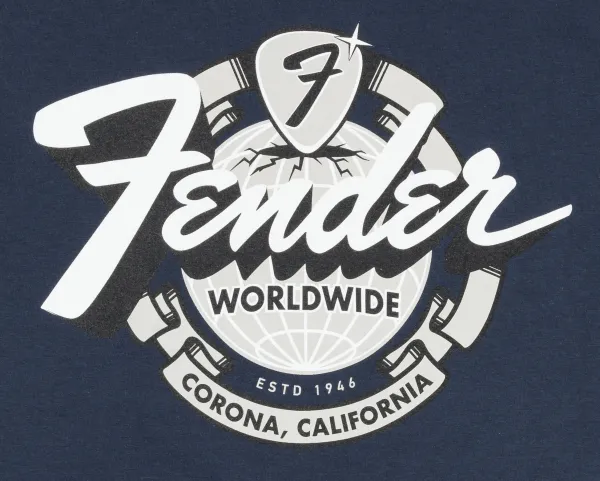 Fender World Wide Tee Vintage Navy M