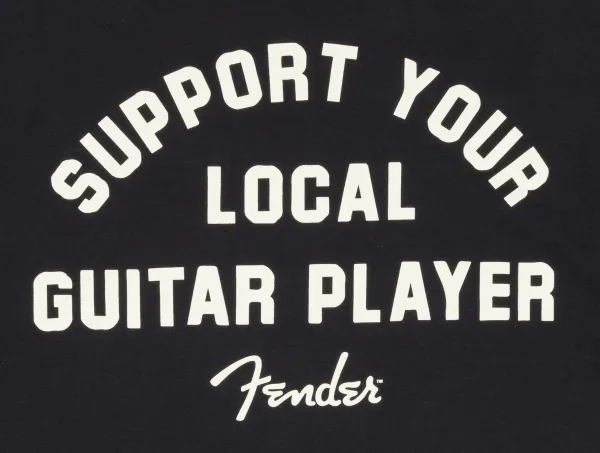 Fender Support Your Local Guitar Player Tee Black S