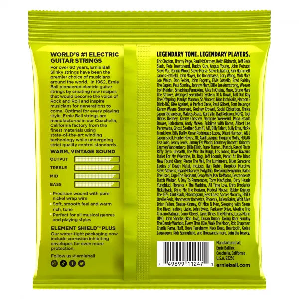 Ernie Ball 3251 Pure Nickel Regular Slinky 3-Pack