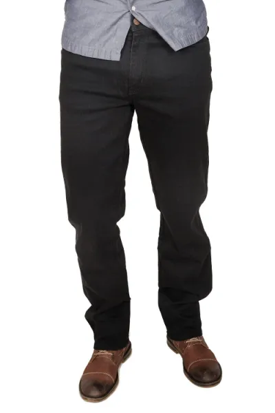 WRANGLER Pánske jeans  W12109004 TEXAS STRETCH BLACK OVERDYE Veľkosť: 32/32