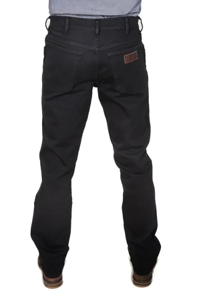 WRANGLER Pánske jeans  W12109004 TEXAS STRETCH BLACK OVERDYE Veľkosť: 32/32