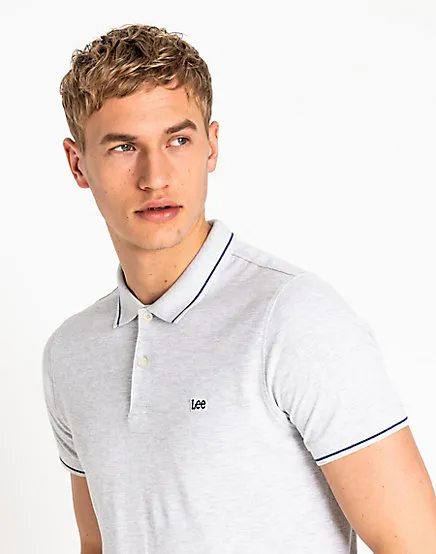 LEE Pánske polo tričko  L61ARL03 PIQUE POLO SHARP GREY MELE Veľkosť: S
