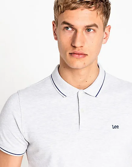 LEE Pánske polo tričko  L61ARL03 PIQUE POLO SHARP GREY MELE Veľkosť: S