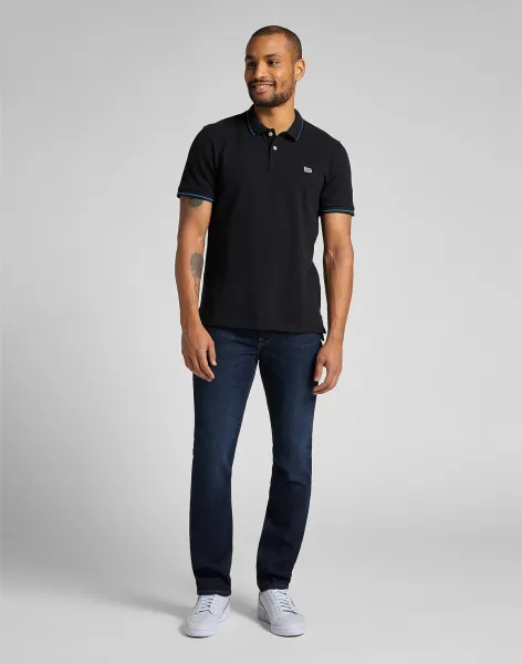 LEE Pánske polo tričko  L61ARL01 PIQUE POLO BLACK Veľkosť: S
