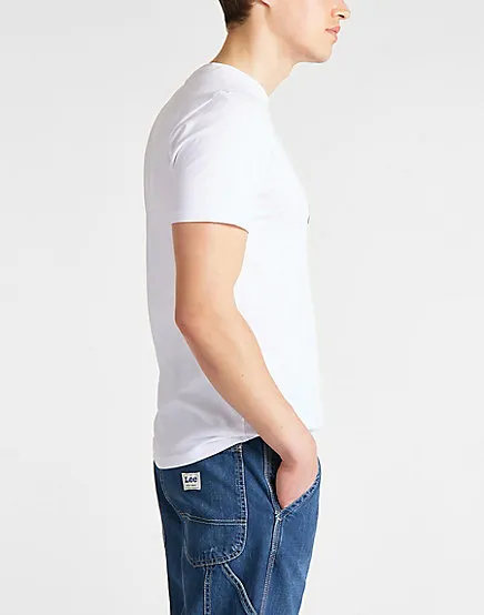 LEE Pánske tričko  L65QAI12 WOBBLY LOGO TEE WHITE Veľkosť: M