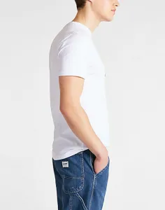 LEE Pánske tričko  L65QAI12 WOBBLY LOGO TEE WHITE Veľkosť: M