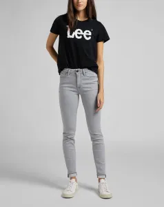 LEE Dámske tričko  L42UER01 LOGO TEE BLACK Veľkosť: L