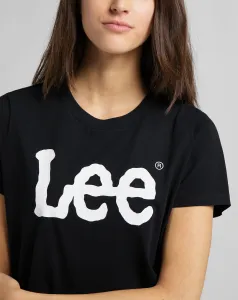 LEE Dámske tričko  L42UER01 LOGO TEE BLACK Veľkosť: L