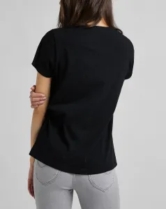 LEE Dámske tričko  L42UER01 LOGO TEE BLACK Veľkosť: L