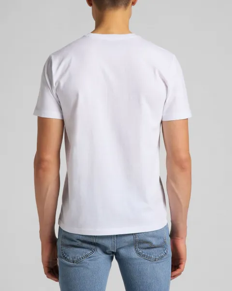 LEE Pánske tričko  L680CM12 TWIN PACK CREW WHITE Veľkosť: M