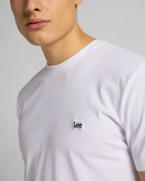 LEE Pánske tričko  L680CM12 TWIN PACK CREW WHITE Veľkosť: M