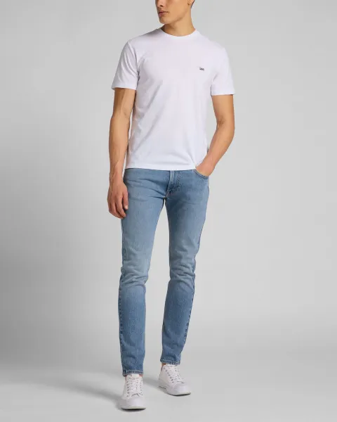 LEE Pánske tričko  L680CM12 TWIN PACK CREW WHITE Veľkosť: M