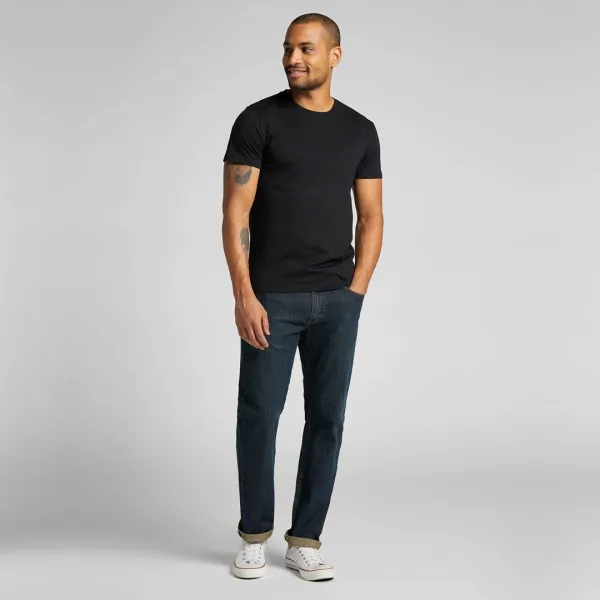 LEE Pánske tričko  L680CM01 TWIN PACK CREW BLACK Veľkosť: S