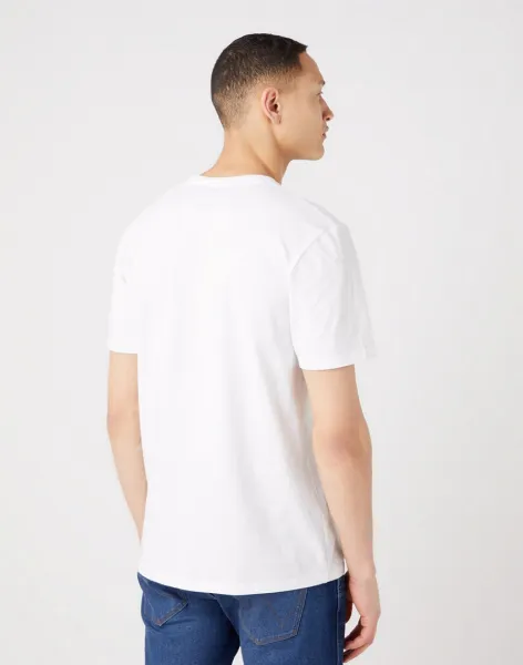 WRANGLER Pánske tričko  W70JD3989 FRAME LOGO TEE WHITE Veľkosť: XXXXL