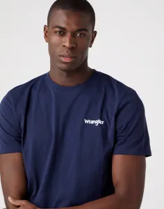 WRANGLER Dvojbalenie pánskych tričiek  W7BZFQXW4 2PACK SIGN OFF TEE REAL NAVY Veľkosť: M