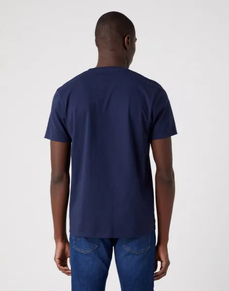 WRANGLER Dvojbalenie pánskych tričiek  W7BZFQXW4 2PACK SIGN OFF TEE REAL NAVY Veľkosť: M
